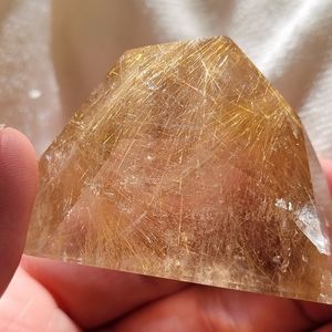 Rutilated quartz freeform